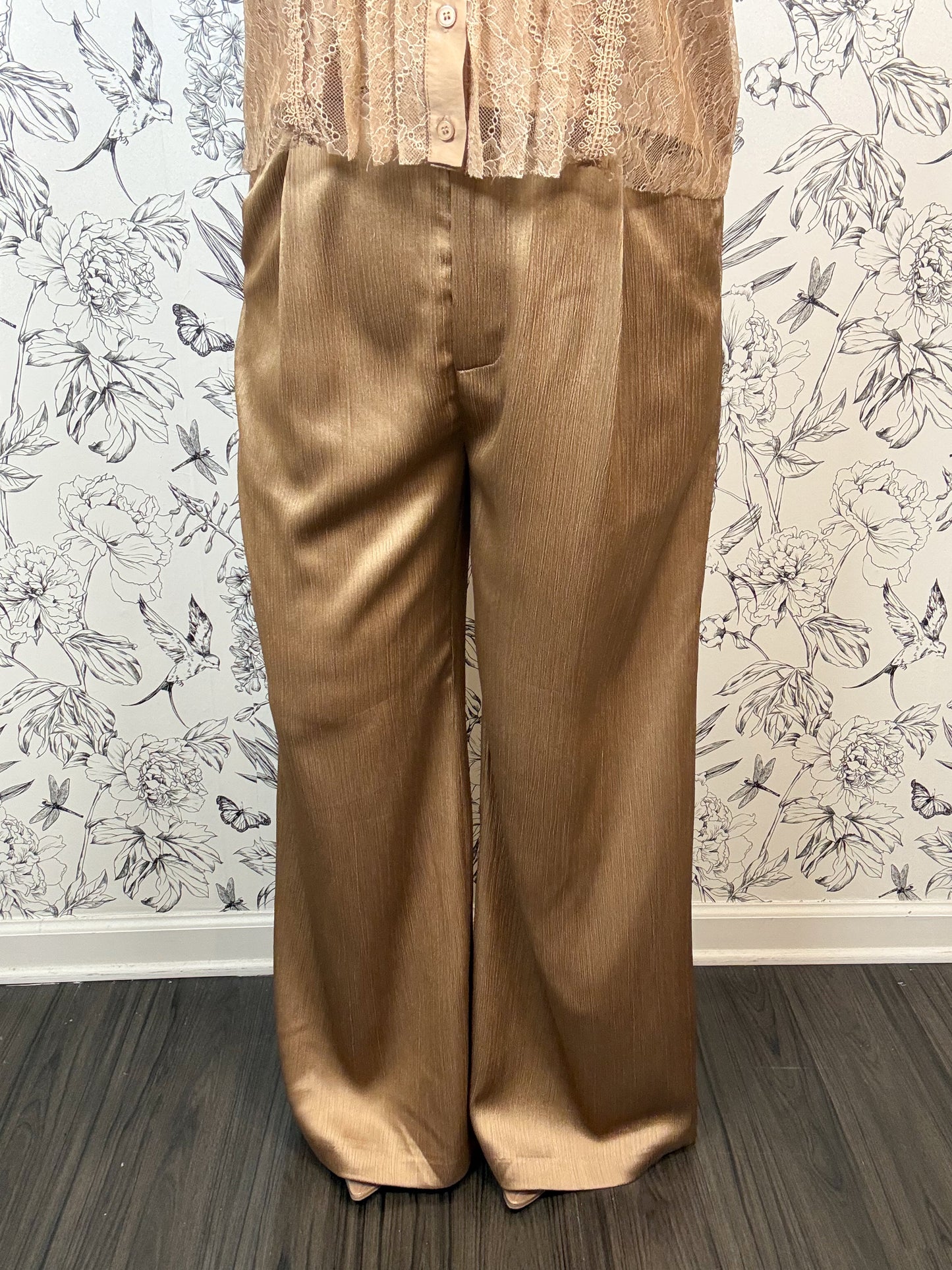 Champagne Hour Satin Trouser