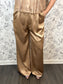 Champagne pleated trouser LUCY PARIS