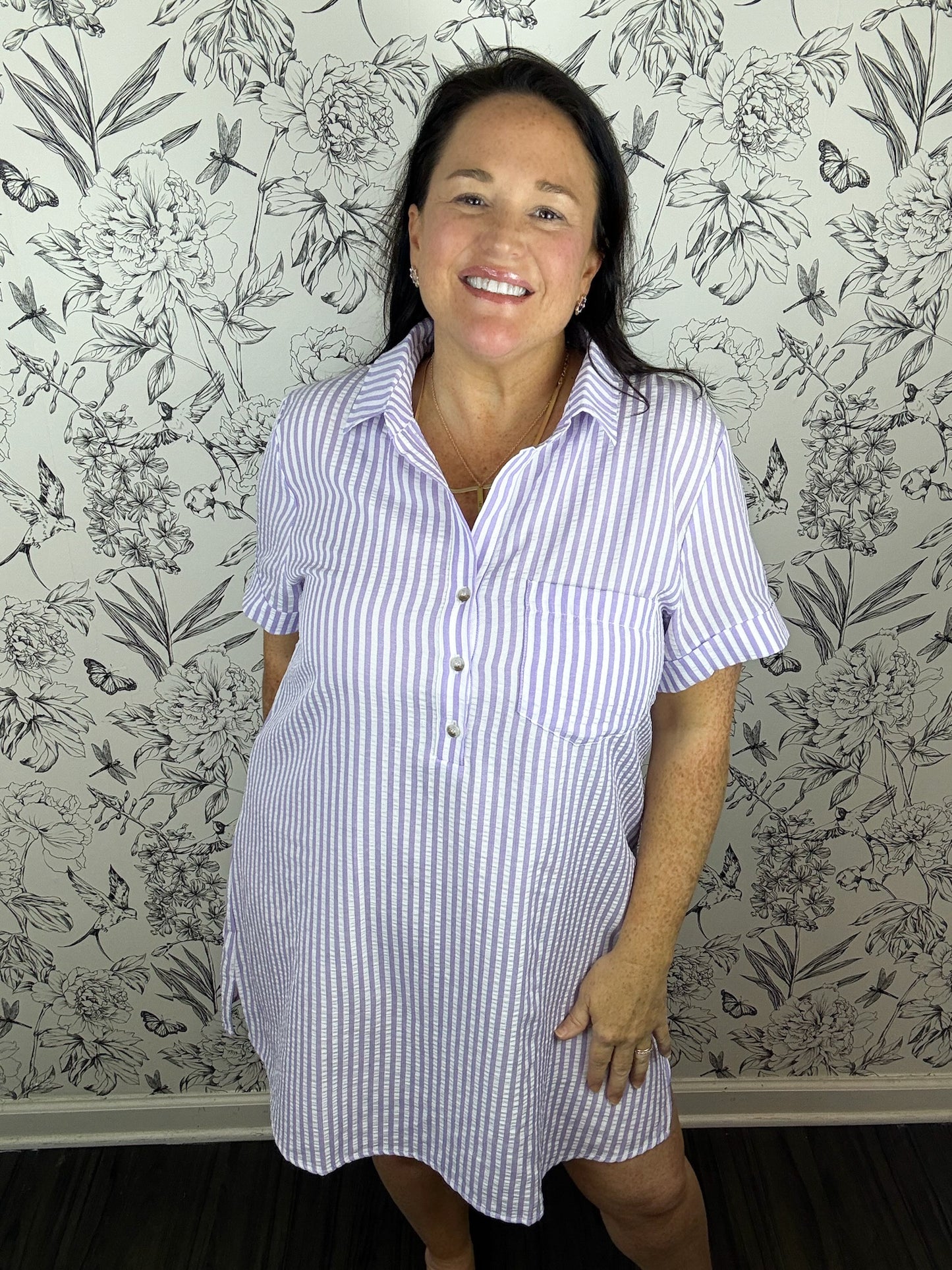 Geaux Time Striped Dress