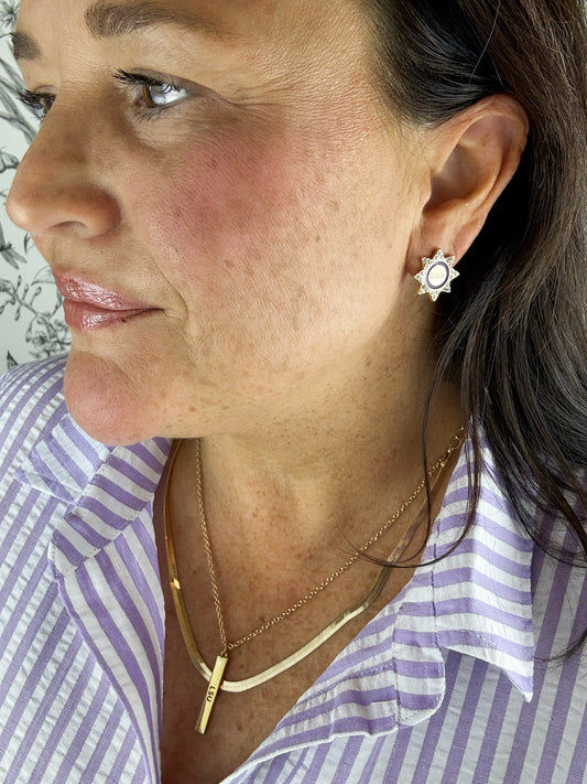 LSU Geaux Tigers Gladiolas Earrings