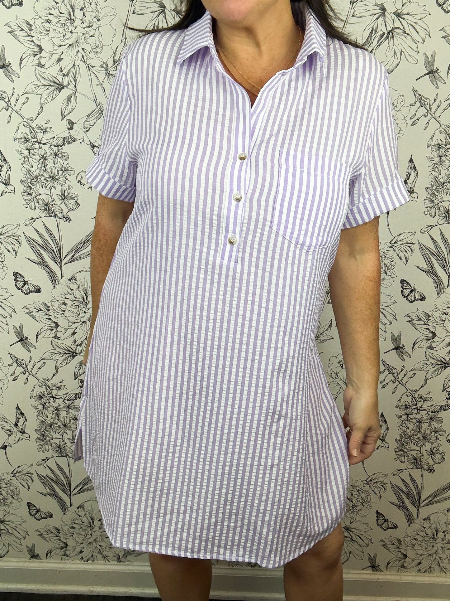 Geaux Time Striped Dress