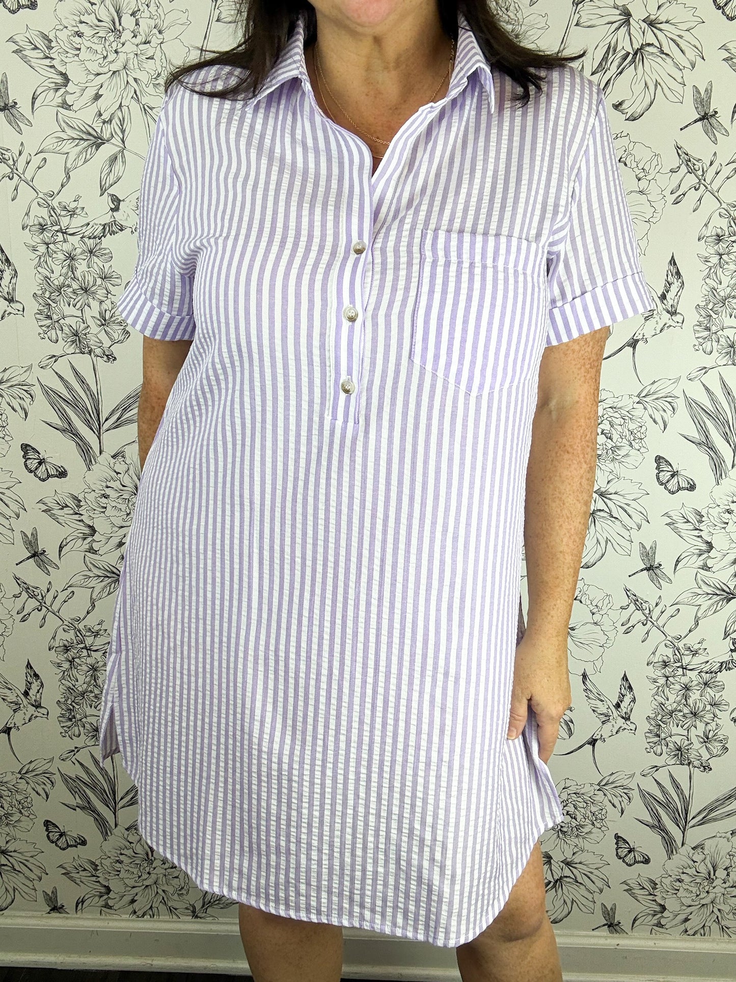 Geaux Time Striped Dress