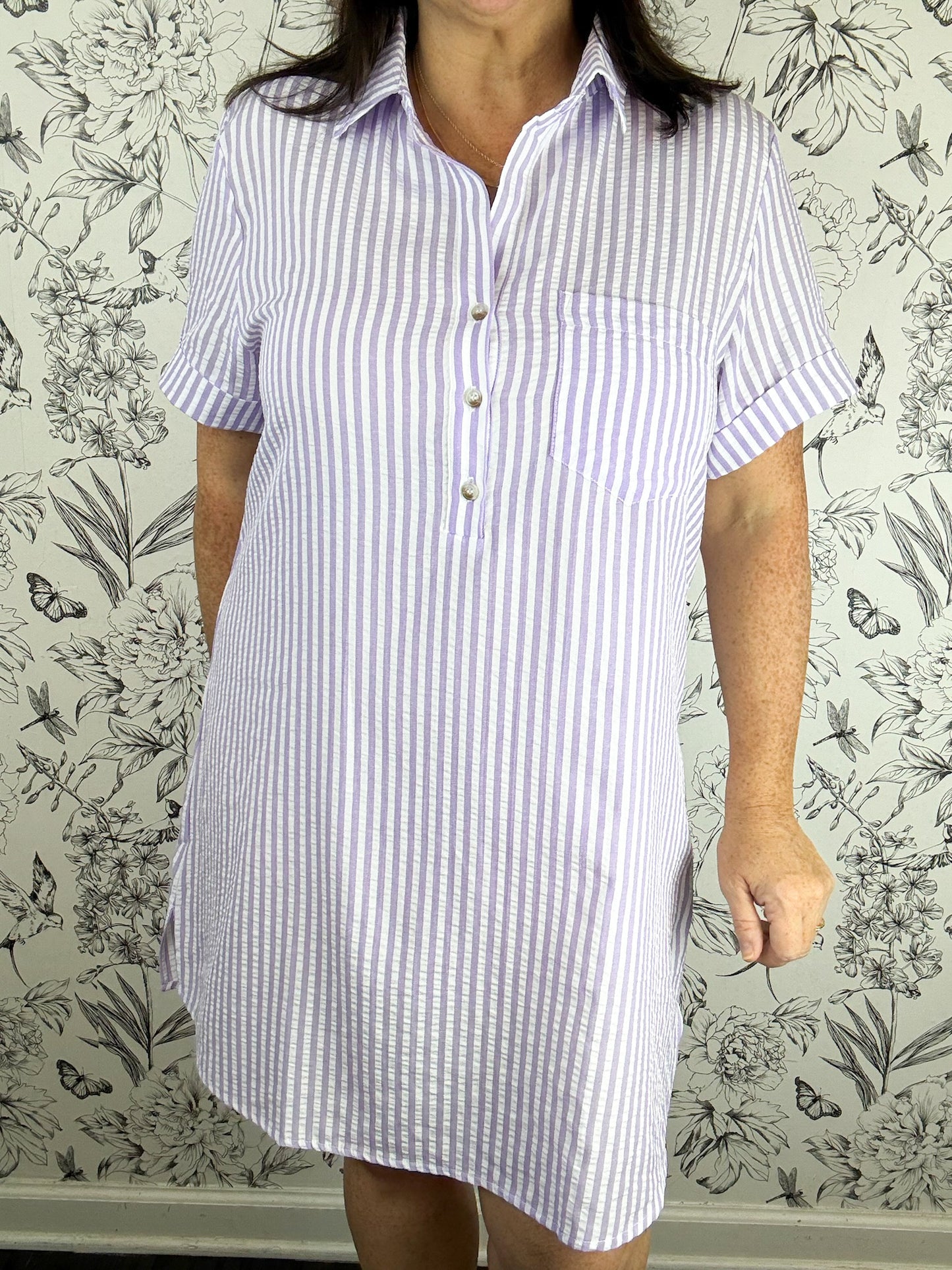 Geaux Time Striped Dress