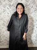 Black poplin Shirt Dress ENTRO