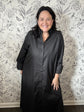 Black poplin Shirt Dress ENTRO