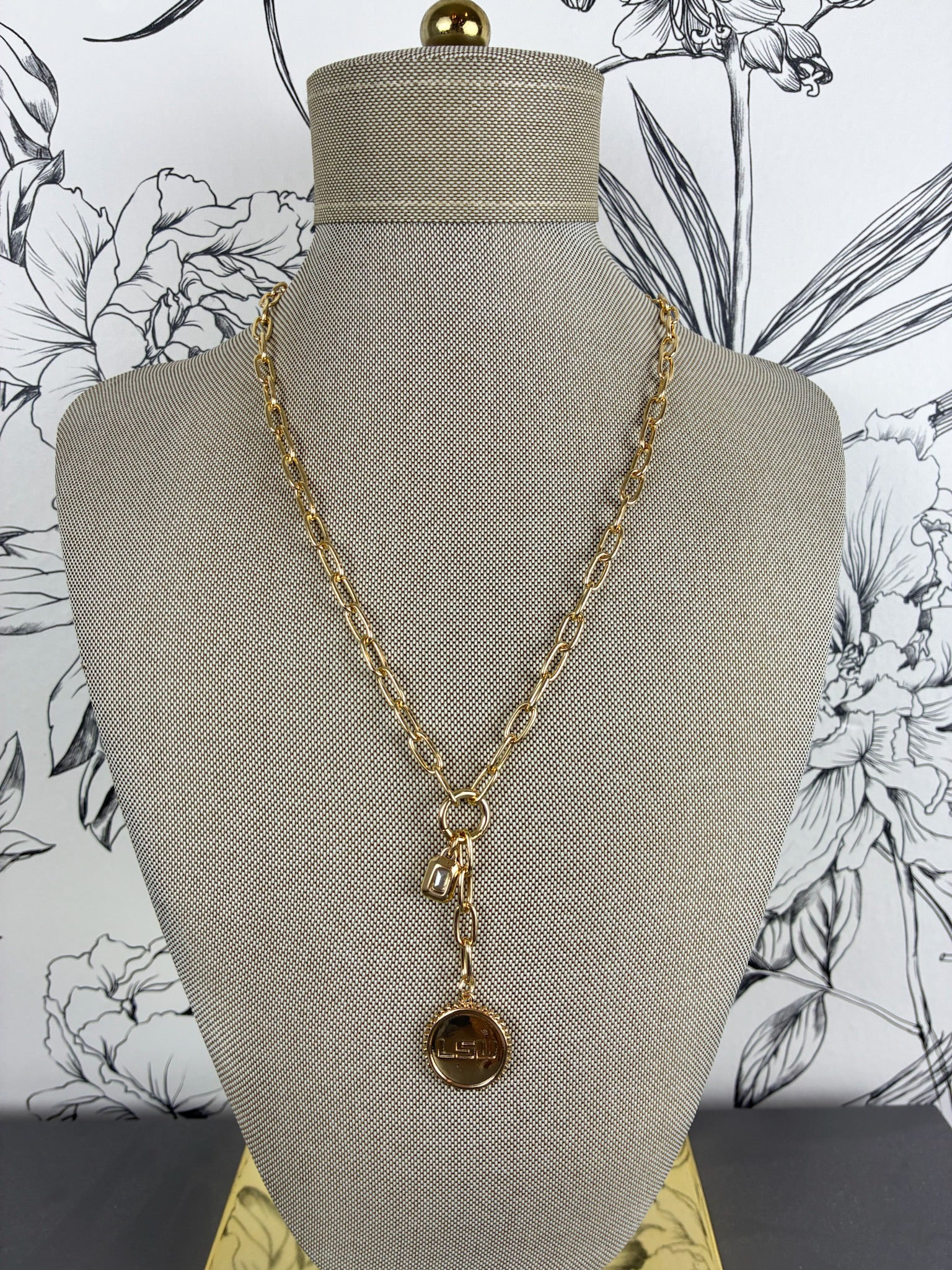 LSU coin Y-necklace, GAME DAY