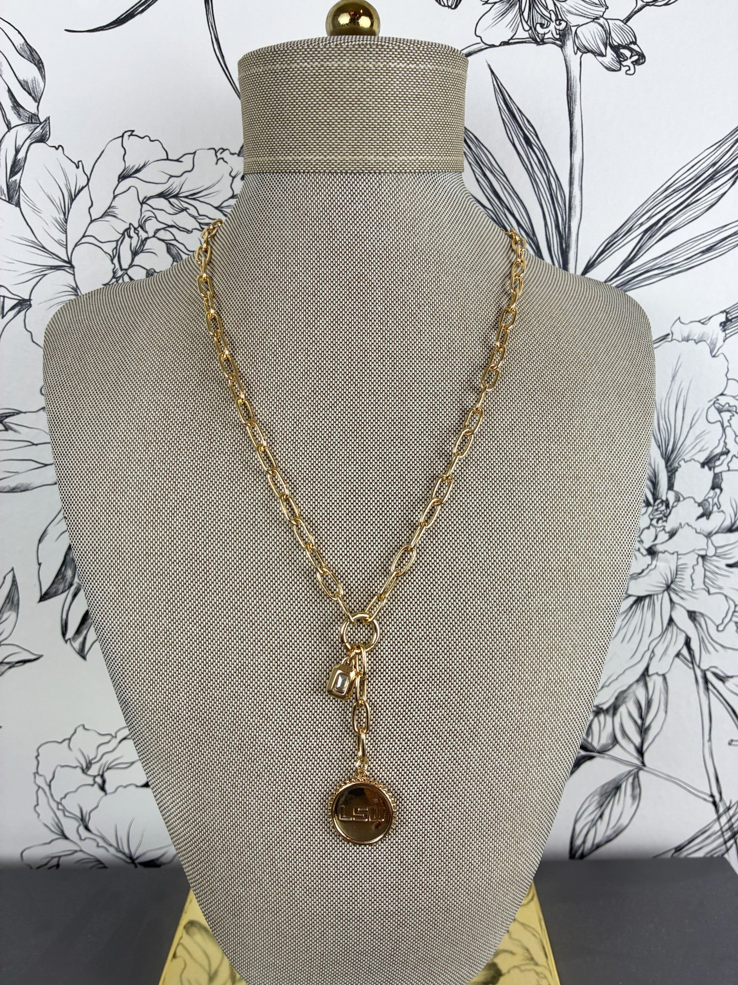 LSU coin Y-necklace, GAME DAY