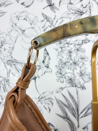 Aura Leather Hobo Horn Handle | Camel