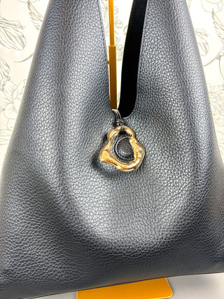 Noma Reversible Suede/Leather Tote | Black