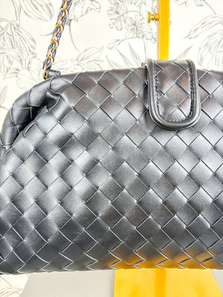 Opal Woven Clutch | Blk