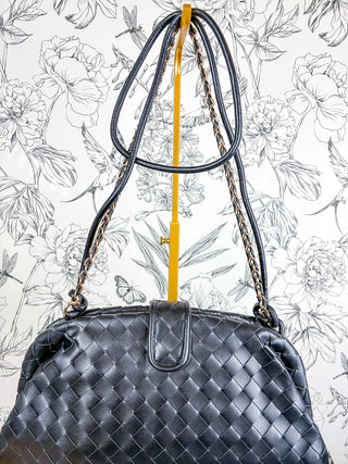 Opal Woven Clutch | Blk