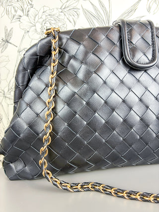 Opal Woven Clutch | Blk