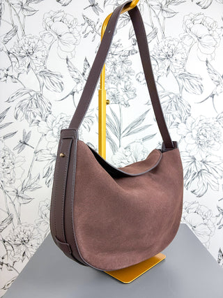 Sophia Suede Hobo | Chocolate
