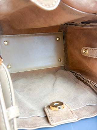 Gianna Faux Suede Satchel | Tan