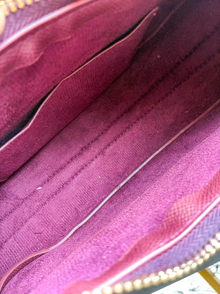 Francesca Vegan Leather Crescent Bag | Burgundy