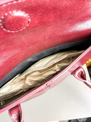Amelie Real Leather Satchel | Burgundy