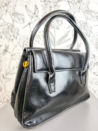 Amelie Real Leather Satchel | Black