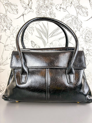 Amelie Real Leather Satchel | Black