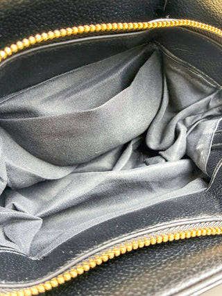 Camille Vegan Leather Satchel | Black