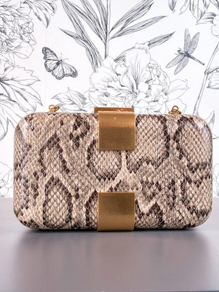 Atenas Evening Clutch | Snake