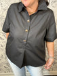 black button up A-LINE gold buttons CURVY ENTRO