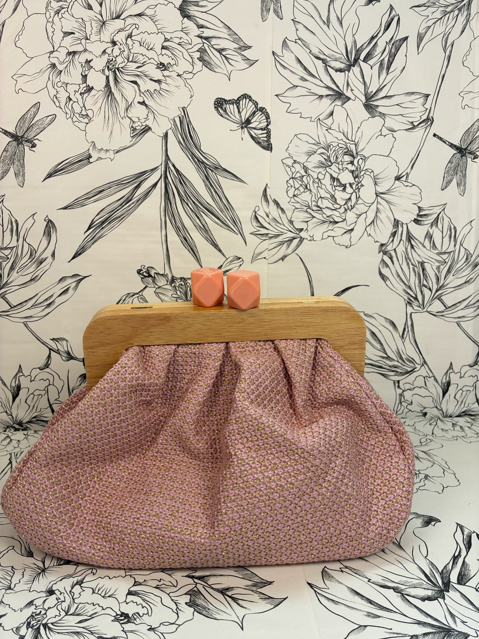 pink lia clutch