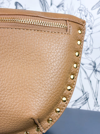 Fanny Studded Crossbody | Camel