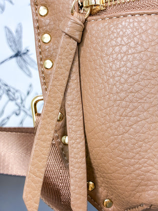 Fanny Studded Crossbody | Camel