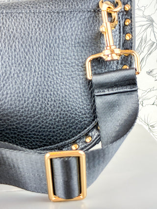 Fanny Studded Crossbody | Black