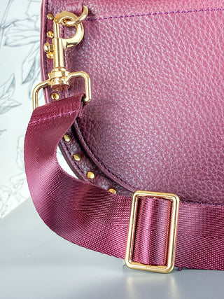 Fanny Studded Crossbody | Burgundy