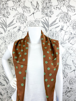 Triangle Scarf Dot | Brown