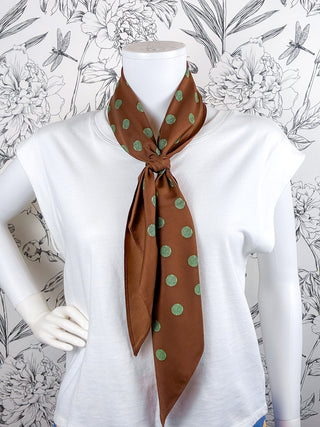 Triangle Scarf Dot | Brown