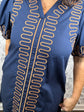 Navy & Cinnamon Mini Dress