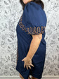 Navy & Cinnamon Mini Dress
