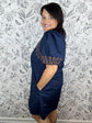 Navy & Cinnamon Mini Dress