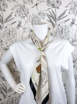 Triangle Scarf Equestrian | White