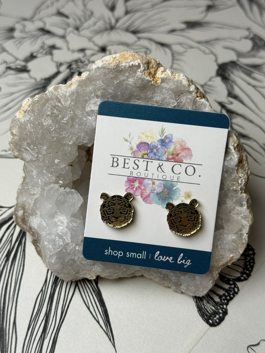 Tiger Stud Earrings - Best & Co. Boutique