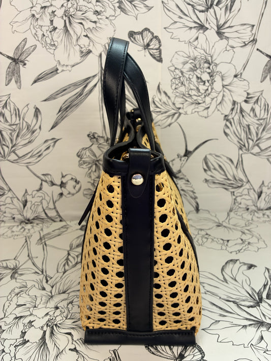Lara Rattan Bag | Black