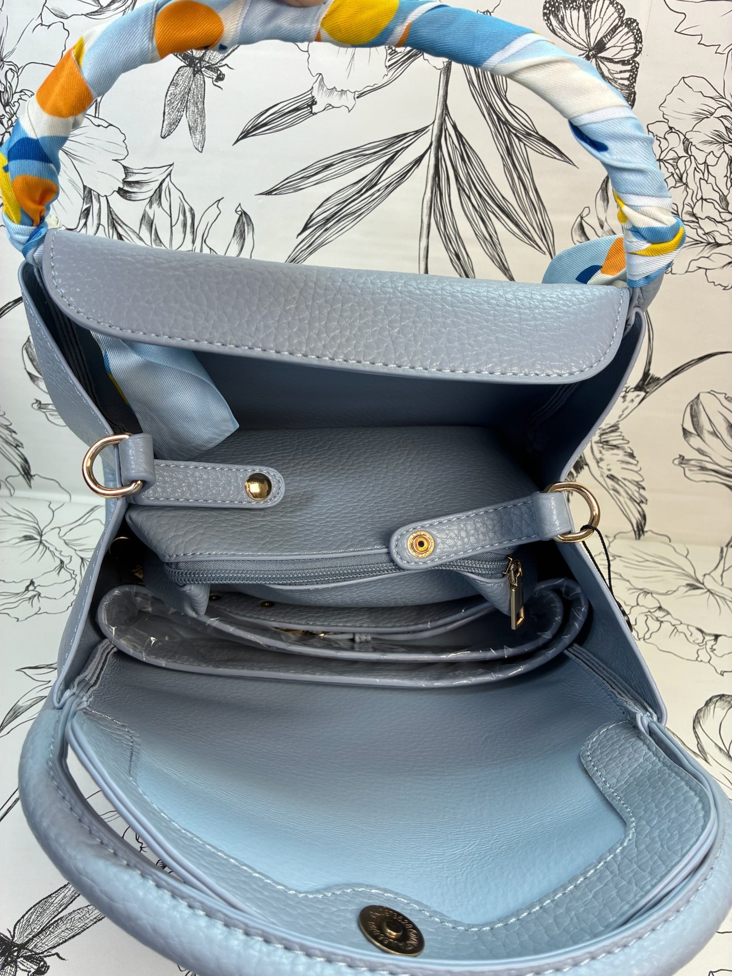 Tulum Scarf Bag | Lt Blue