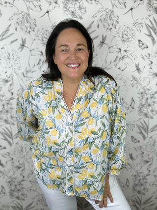Amalfi Afternoon Blouse