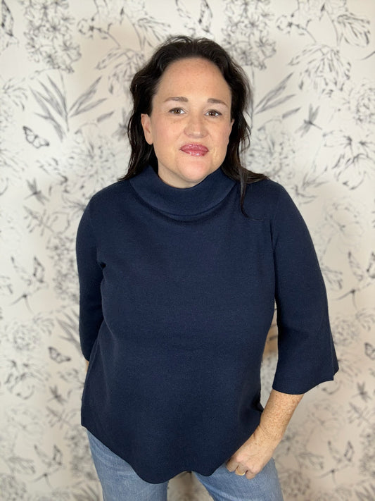 Midnight Glacier Mock Neck