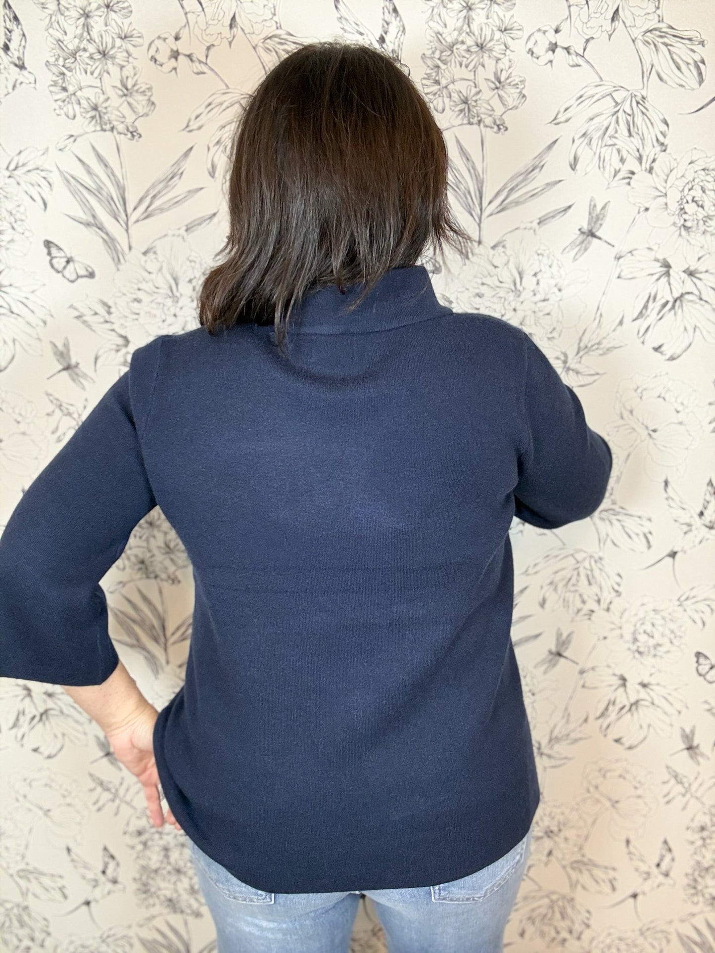 Midnight Glacier Mock Neck