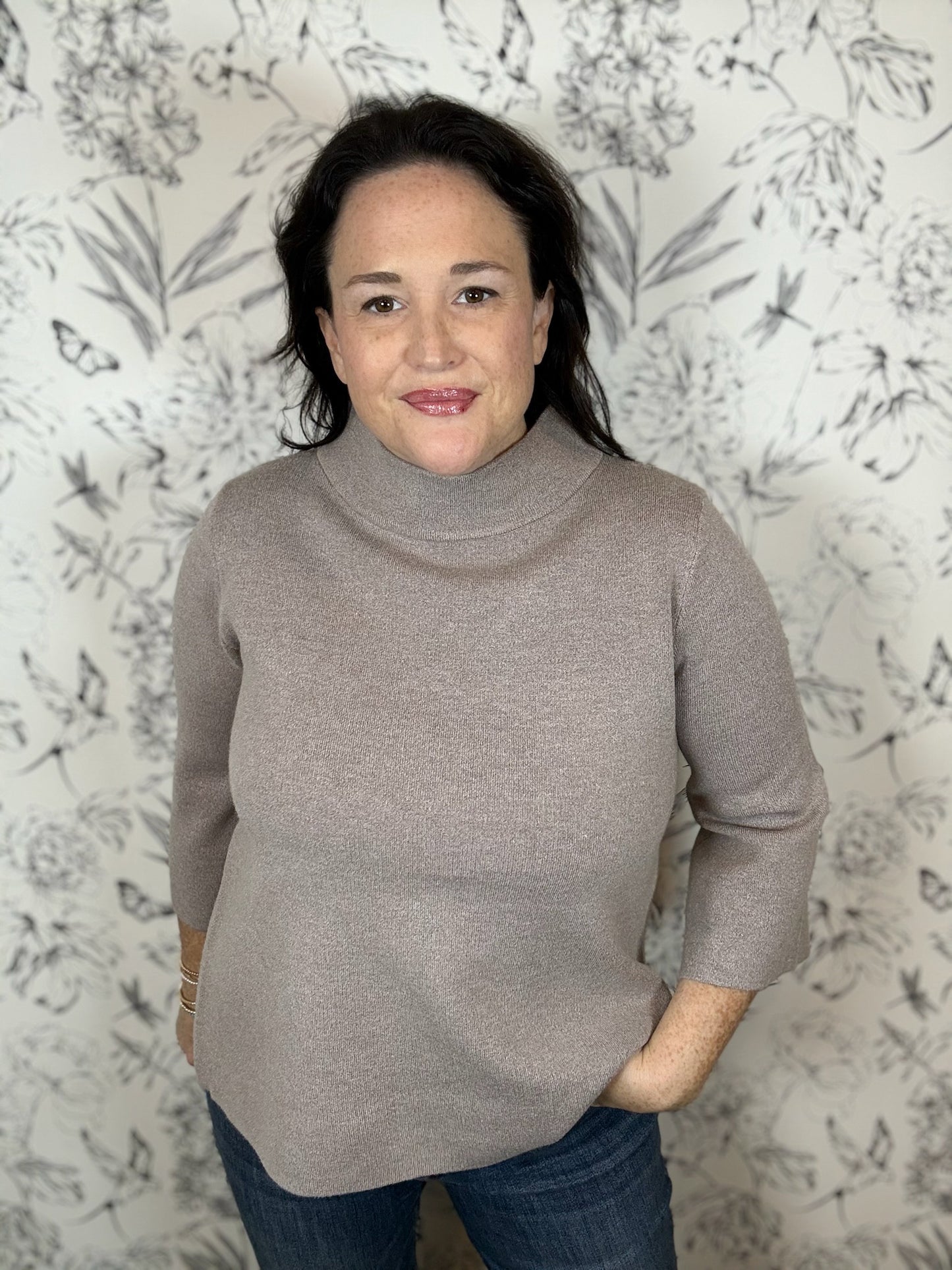 Toasted Chestnut Mock Neck