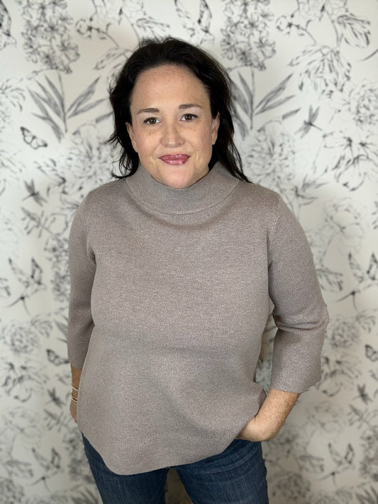 Toasted Chestnut Mock Neck