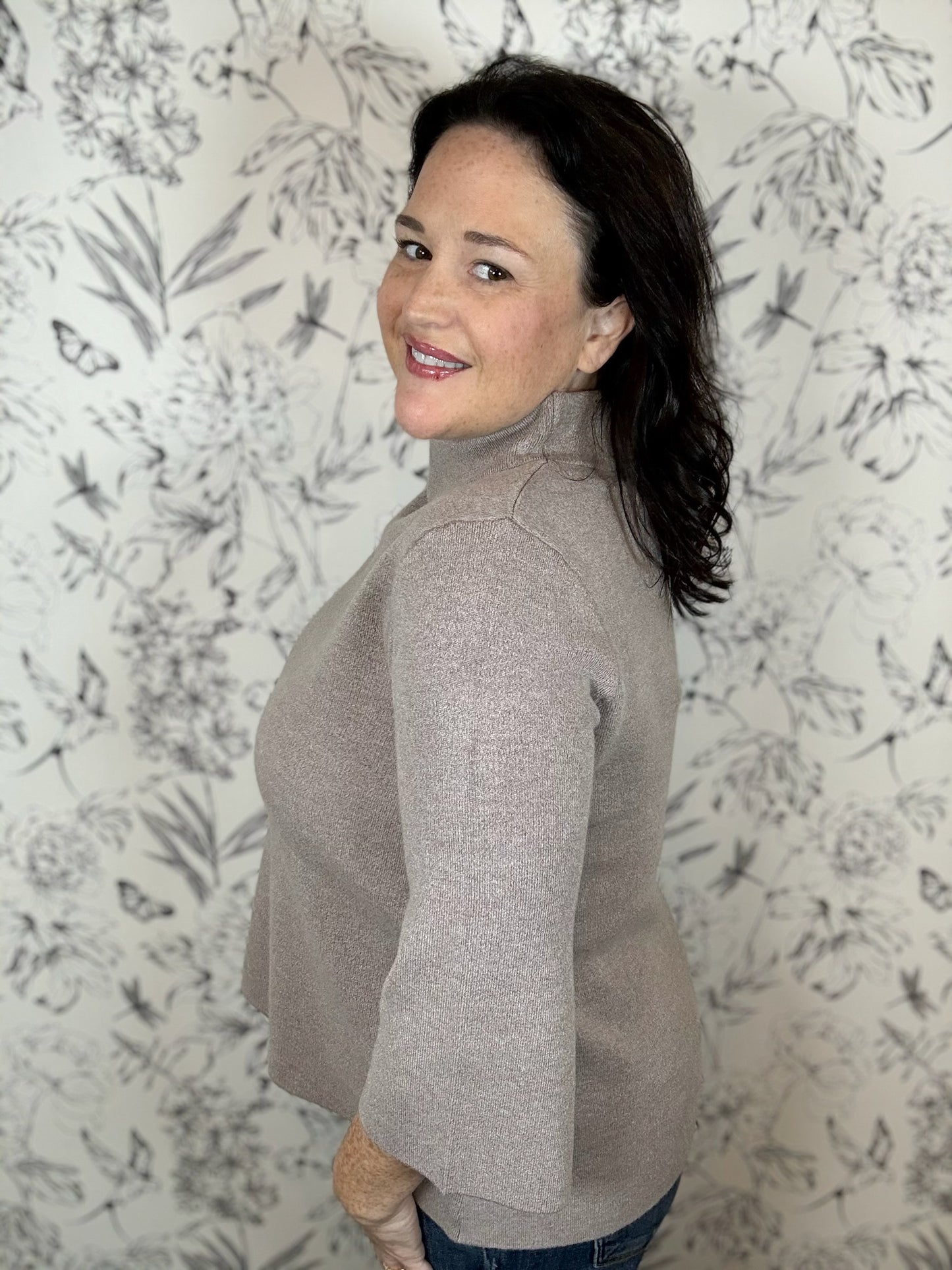 Toasted Chestnut Mock Neck