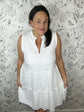 Garden Whisper Eyelet Mini Dress