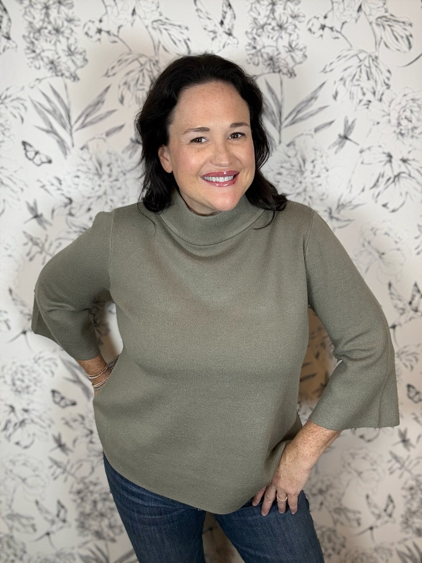 Gilded Sage Mock Neck