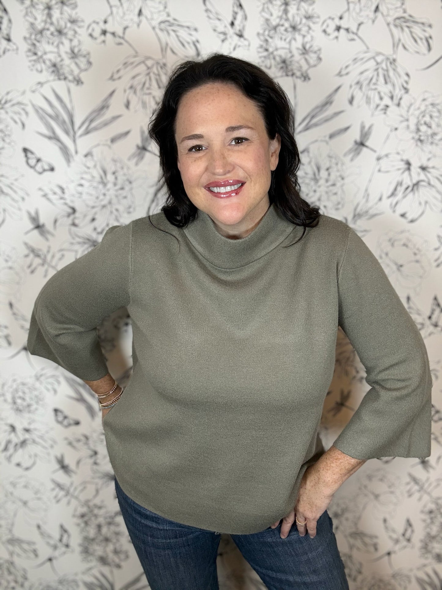 Gilded Sage Mock Neck