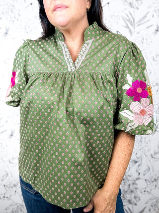 Maple Manor Embroidered Blouse
