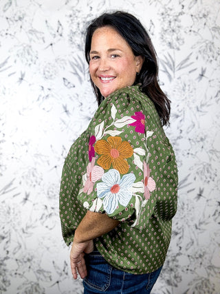 Maple Manor Embroidered Blouse